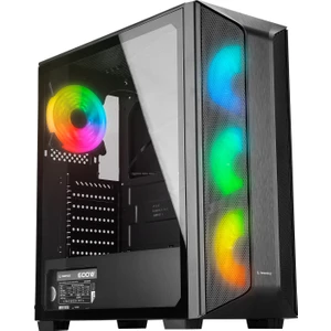 Saioler Temper Camlı 600W 80 Plus Bronze Siyah 4 x 12 cm Rainbow Fanlı Bilgisayar Kasa