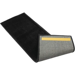 Home GH13A-B-GRY3 Düz Desenli Kaydırmaz Tabanlı 3'lü Merdiven Halısı - Siyah