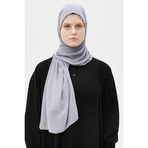 Düz Şifon Şal-Gri