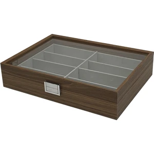 Ceviz Ahşap Güneş Gözlüğü Saklama Ekran Kutusu 8 Yuvaları Depolama Güneş Gözlüğü Vitrin Gözlük Organizatör Toplayıcı Takı (Yurt Dışından)