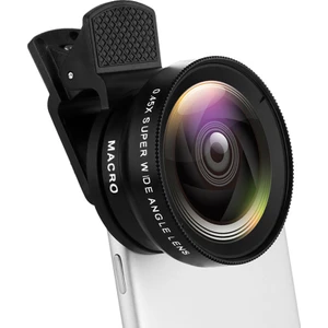 2'si 1 Arada Hd Telefon Lensi 0,45X Süper Geniş Açı ve 12,5x Makro Mobil Lens For For For For (Yurt Dışından)
