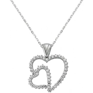 Aya Diamond Gümüş Kalpli Bayan Kolye
