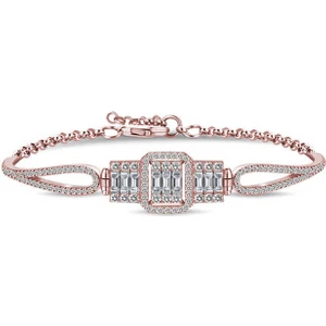 Aya Diamond ​gümüş Rose Baget Bayan Bileklik