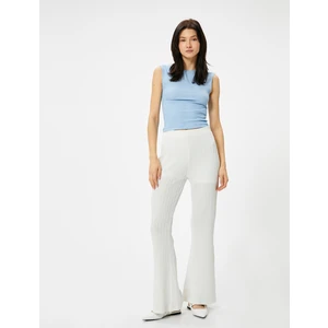 Bisiklet Yaka Atlet Dokulu Kolsuz Slim Fit