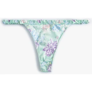 Tanga Külot Saten Çiçekli