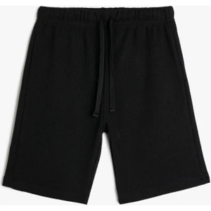 Basic Şort Beli Bağlamalı Pamuk Karışımlı