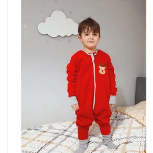 Nakışlı Uzun Kollu Oeko-Tex Mikro Polar Bebek Çocuk Uyku Tulumu Unisex Tog 2