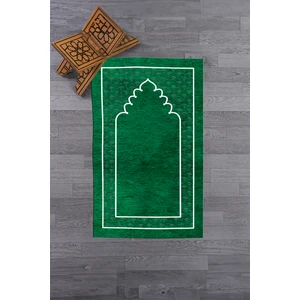 Evdeya Dijital Baskılı Yıkanabilir Sade Desen Namazlık Seccade 70X130 Cm, Seccade-11-Yeşil,