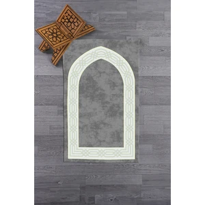 Evdeya Dijital Baskılı Yıkanabilir Sade Şık Namazlık Seccade 70X130 Cm, Seccade-10-Gri,