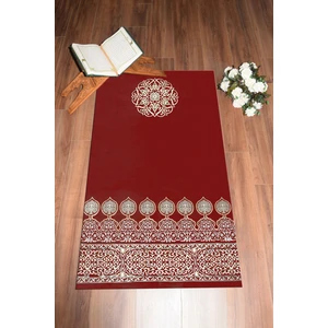 Evdeya Dijital Baskılı Yıkanabilir Motifli Hediyelik Namaz Halısı Seccade 70X130, Seccade-44-Kırmızı,