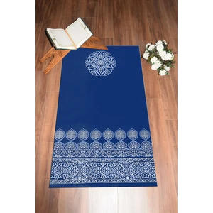 Evdeya Dijital Baskılı Yıkanabilir Motifli Hediyelik Namaz Halısı Seccade 70X130, Seccade-44-Mavi,