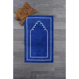 Evdeya Dijital Baskılı Yıkanabilir Sade Desen Namazlık Seccade 70X130 Cm, Seccade-11-Mavi,