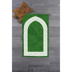Evdeya Dijital Baskılı Yıkanabilir Sade Şık Namazlık Seccade 70X130 Cm, Seccade-10-Yeşil,