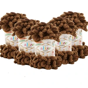 Puffy El Örgü Ipliği 5'li Paket Kahve Moka 321