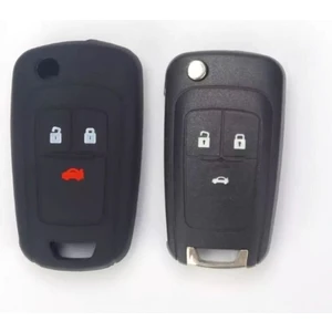 Astra Insignia Corsa 3 Tuş Silikon Anahtar Koruma Kılıfı Siyah Renk