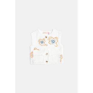 Gb Baby Layette Kız Bebek Beyaz Yelek 23PSSBG2704
