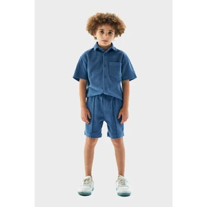 Erkek Çocuk Mavi Şort 23PFWNB3101