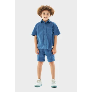 Erkek Çocuk Mavi Gömlek 23PFWNB3601
