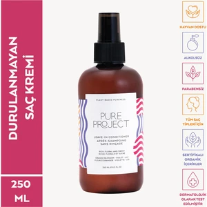 Pure Project Durulanmayan Saç Kremi Nemlendirici Etkiyle 250 ml Portakal Leylak Menekşe Kokusuyla