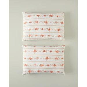 English Home Flower Line 2'li Yastık Kılıfı Turuncu