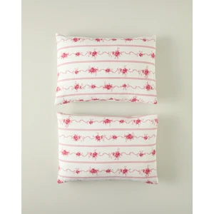 English Home Flower Line 2'li Yastık Kılıfı Pembe