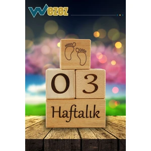 Doğal 4'lü Anne Bebek Anı Küpü Seti - Dekoratif Hatıra Seti