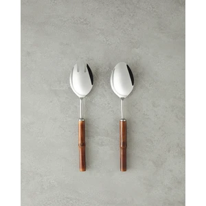 English Home Present Çelik 2'li Servis Seti Kahve