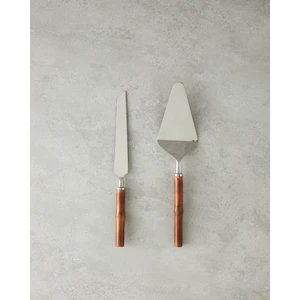 English Home Present Çelik 2'li Servis Seti Kahve