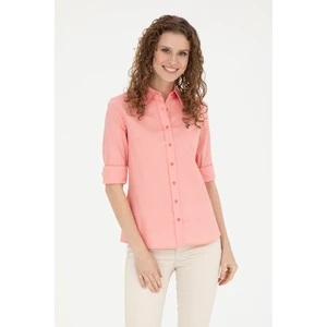U.S. Polo Assn. Kadın Nar Çiçeği Gömlek Basic 50283987-VR239