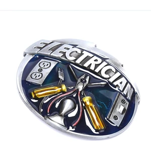 Loveshopping* Vintage Erkek Elektrikçi Aracı Kovboy Alaşım Kemer Tokası Fit 1.5 Inç Geniş Kemer Yeni (Yurt Dışından)