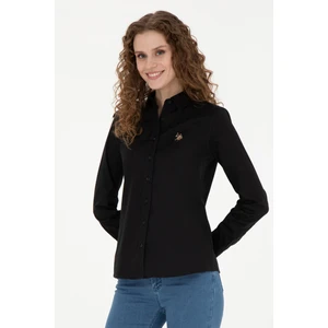 U.S. Polo Assn. Kadın Siyah Gömlek Basic 50283987-VR046