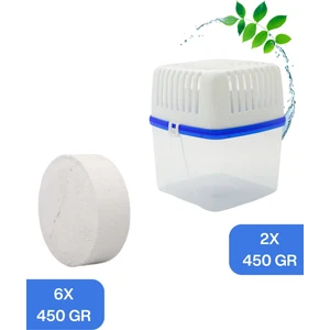 Nem Alıcı 2 Cihaz Aparat ve 6 Yedek Tablet Rutubet Giderici Önleyici Emici Küf Engelleyici