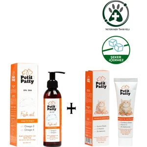 Petit Patty Kısırlaştırılmış Kedi Sağlık Seti (Fish Oil + Sterile Paste)