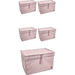 Düzenleyici Kutu Organizer Cırtlı Saklama Hurç Maxi Boy 30CM x 40CM x 50CM (5 Adet)