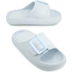 Kadın Terlik Tek Toka Buz Mavisi Hafif Eva Malzeme Plaj ve Havuz Kullanımı İçin