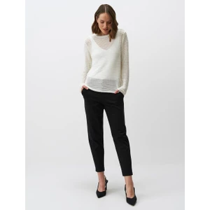 Jimmy Key Siyah Normal Paça Cepli Gabardin Pantolon