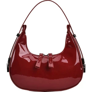 Kadın Rugan Parlak Omuz Çantası Koltuk Altı Çantası (Yurt Dışından)