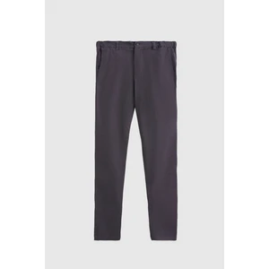 Slim Fit Antrasit Armürlü Yan Beli Lastikli Esnek Likralı Yandan Cepli Chino Pantolon 2HCC3ORT20001