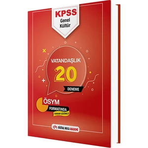 Dijital Hoca Akademi KPSS 2024 Genel Kültür Tamamı Çözümlü Vatandaşlık 20 Deneme Sınavı