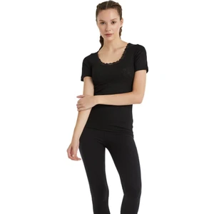 Kadın Kısa Kol Level 1 Siyah Thermal C7T6N2O1