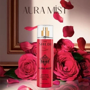 The Shedi Aura Mist Gerçek Gül Suyu İçeren Yüz, Boyun, Dekolte ve Saç Spreyi