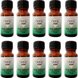 Pote Aroma Altın seri ustaların Karısımı Anason Yağı Hazır Karışım 10ml x 10Adet Tek Kullanımlık 1lt uyumlu
