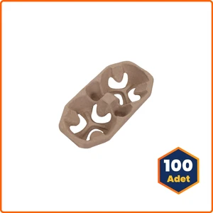 Karton Viyol Bardak Taşıyıcı Natürel 2'li 100 adet