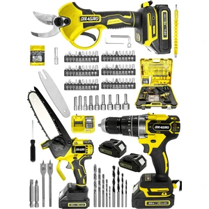 Alman 3x2 Pro Set 2 Akülü Şarjlı 3 Lü Set Dal Budama Makası Dal Budama Testeresi Akülü Vidalama