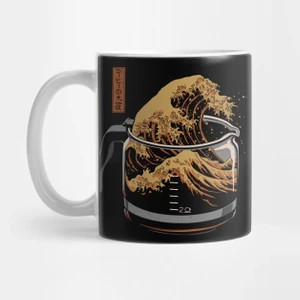 The Great Wave Of Coffee - Kahve Kupa Bardak