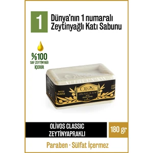 Doğal Zeytin Yaprağı Ve Zeytinyağlı Katı Sabun Zeytin Yapraklı El Sabunu Yoğun Nemlendirici 180 gr