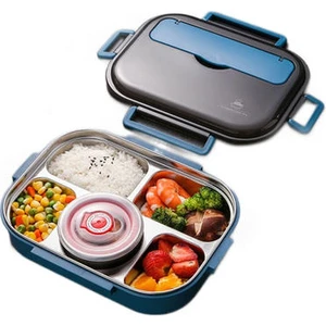 Paslanmaz Çelik Öğle Yemeği Kutusu Çocuklar Için Gıda Depolama Yalıtımlı Öğle Yemeği Konteyner Japon Snack Kutusu Kahvaltı Bento Kutusu Çorba Kupası ile | Öğle Yemeği Kutuları (Yurt Dışından)
