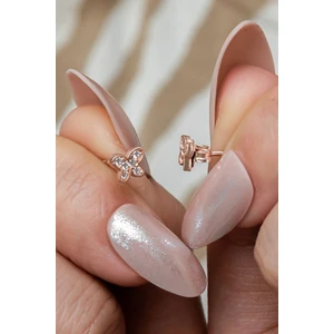 925 Ayar Gümüş Rose Kaplama Minik Kelebek Küpe