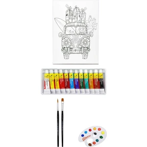 Artdeco Desenli Tuval 40X50CM Minibüs Fanart Academy Akrilik Boya Seti 12 Renk x 12ML