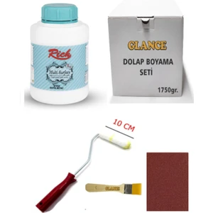 Rich Multi Surface 1750GR Antikbeyaz 10 cm Rulo Fırça Zemin Fırça Zımpara Genel Amaçlı Boyama Seti
